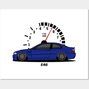 Blue E46 Posters and Art